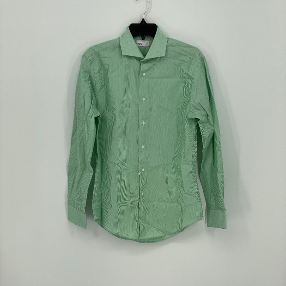 NORDSTROM RACK  Trim Fit Stripe Button Collared Long Sleeve Shirt - Picture 1 of 5